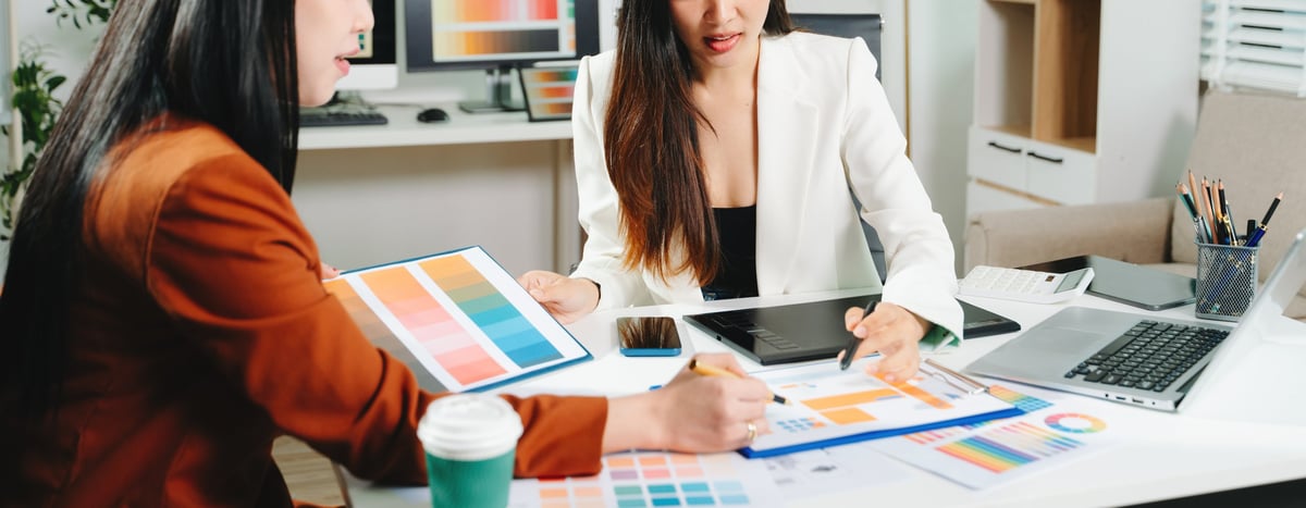 Modern website design workspace